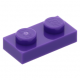 LEGO lapos elem 1x2, sötétlila (3023)